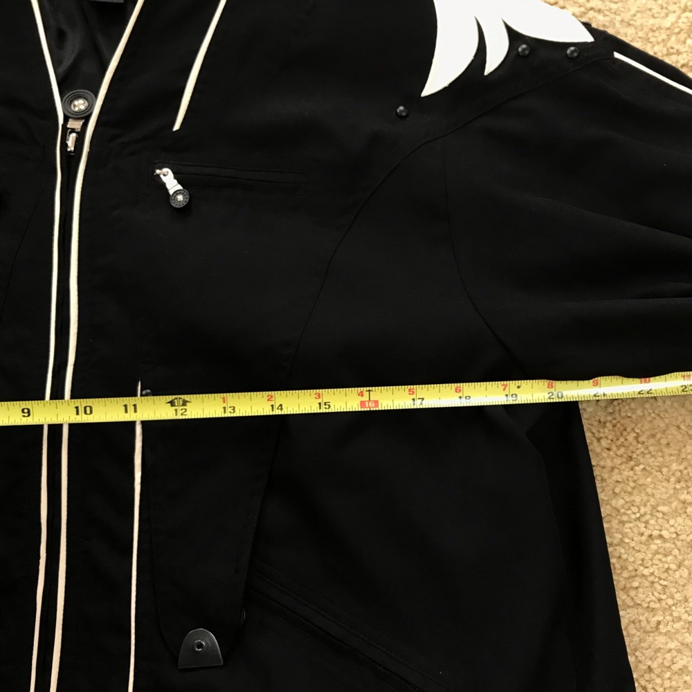 Jamie Sadock Black & White Fleur Shoulder Golf Jacket - L - Picture 9 of 13